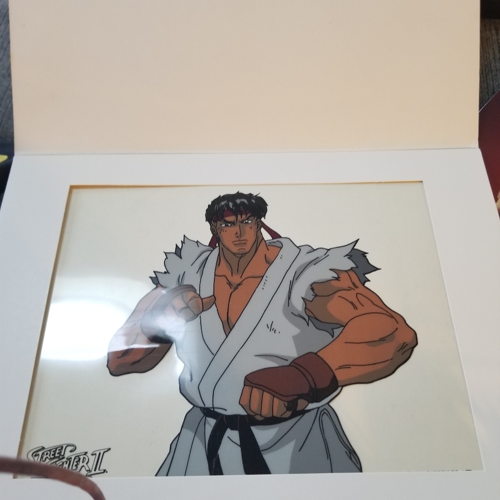 Original Street fighter Ryu anime cel